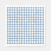 Watercolor Blue Ginham Napkins Serviette (Vorderseite)