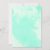 Watercolor Blue Gold Mandala Einladung (Rückseite)