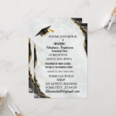 Watercolor Blue Gold Marble Agate Graduation Party Karte (Vorderseite/Rückseite Beispiel)