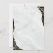 Watercolor Blue Gold Marble Agate Graduation Party Karte (Rückseite)