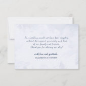 Watercolor Blue & Gold Mountains Wir danken Ihnen Dankeskarte (Rückseite)