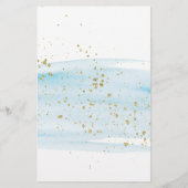 Watercolor Blue & Gold schätzen das richtige Preis Flyer (Hinten)