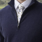 Watercolor Blue Green Golf Pattern Necktie Krawatte