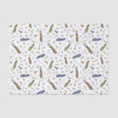 Watercolor Blue Green Golf Pattern Tissue Paper Seidenpapier (Vorderseite)