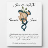 Watercolor Blue Handfastings Art Wedding Keepake Fotoplatte (Vorderseite)