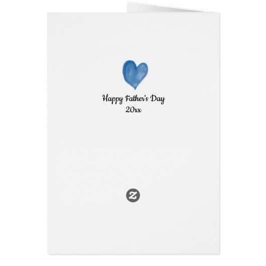 Watercolor Blue Happy Father's Day Husband (Hinten)