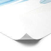 Watercolor Blue Holiday Christmas Trester Poster (Ecke)