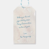 Watercolor Blue House Geschenkanhänger (Rückseite)