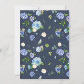 Watercolor Blue Hydrangea Wreath Confirmation Einladung (Rückseite)