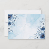 Watercolor Blue It a Boy Danke Baby Dusche (Rückseite)