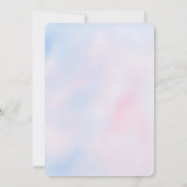 Watercolor Blue Lila Lilac Blume Brautparty Einladung (Rückseite)