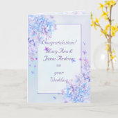 Watercolor Blue Lila Lilac Blume Wedding Card Karte (Gelbe Blume)