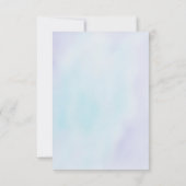 Watercolor Blue Lila Lilac Blume Wedding RSVP Karte (Rückseite)