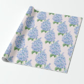 Watercolor Blue Lilac Pattern Geschenkpapier (Ungerollt)
