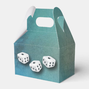 Watercolor Blue Lucky Dice Casino Night Prize Box Geschenkschachtel