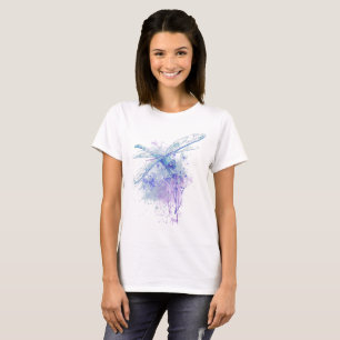 Watercolor Blue Mauve Draquelly T-Shirt