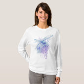 Watercolor Blue Mauve Draquelly T-Shirt (Vorne ganz)