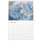 Watercolor Blue Mermaid Kalender (Mär 2027)
