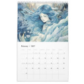 Watercolor Blue Mermaid Kalender (Feb 2027)