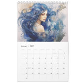 Watercolor Blue Mermaid Kalender (Jan 2027)