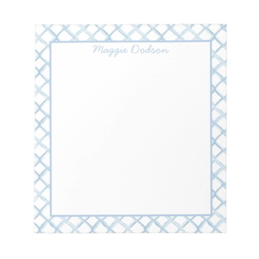 Watercolor Blue Notepad Notizblock (Vorderseite)