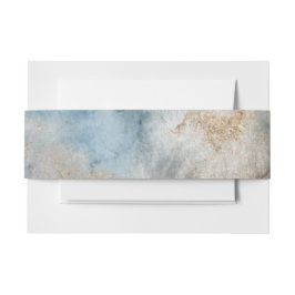 watercolor blue ocean and gold splash einladungsbanderole