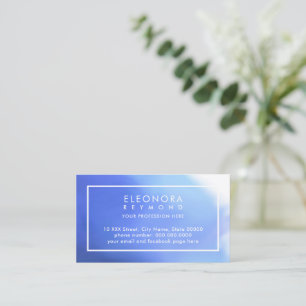 Watercolor Blue Ombre Visitenkarte