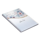 Watercolor Blue Pink Floral Notebook Notizblock (Rechte Seite)