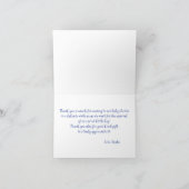 Watercolor Blue Pumpkin Baby Dusche Danke Karte (Innenseite)