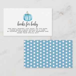 Watercolor Blue Pumpkin Book Request Begleitkarte