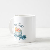 Watercolor Blue Pumpkin Herbstlaube Kaffeetasse (Vorderseite Links)