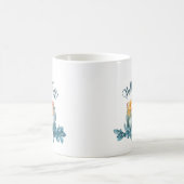 Watercolor Blue Pumpkin Herbstlaube Kaffeetasse (Mittel)