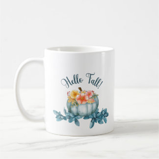 Watercolor Blue Pumpkin Herbstlaube Kaffeetasse