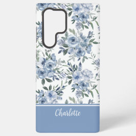 Watercolor Blue Roses MagSafe Tough Samsung Galaxy Hülle