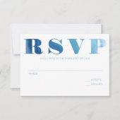 Watercolor Blue RSVP Card (Vorderseite)