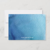 Watercolor Blue RSVP Card (Rückseite)