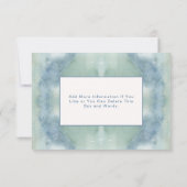 Watercolor Blue RSVP Card Boho Hippie Karte (Rückseite)