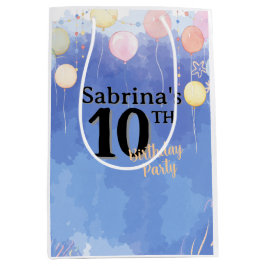 Watercolor Blue Sky Mittlere Geschenktüte