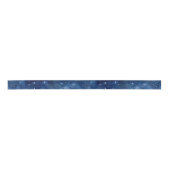 Watercolor Blue Starry Night Sky Holiday Ribbon Satinband (Vorderseite)