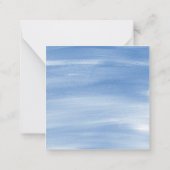 Watercolor Blue Strip Bow Geschenkverpackung Mitteilungskarte (Rückseite)