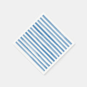 Watercolor Blue Stripes Babydusche Serviette (Ecke)