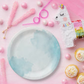 Watercolor Blue Wash Pappteller (Party)