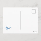 Watercolor Blue Whale Baby Dusche Einladung Postkarte (Rückseite)