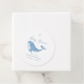Watercolor Blue Whale Baby Dusche Geschenkanhänger (Beispiel)
