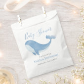 Watercolor Blue Whale Baby Dusche Geschenktütchen (Ausgeschnitten)