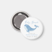 Watercolor Blue Whale Baby Dusche Magnet (Vorderseite/Rückseite)