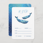 Watercolor Blue Whale UAWG RSVP Karte (Vorne/Hinten)