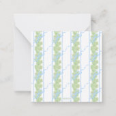 Watercolor Blue & White Christmas Strumpfs Geschen Mitteilungskarte (Rückseite)