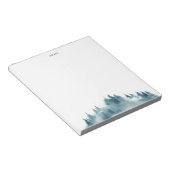 Watercolor Blue Winterwald Notizblock (angewinkelt)