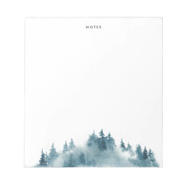 Watercolor Blue Winterwald Notizblock